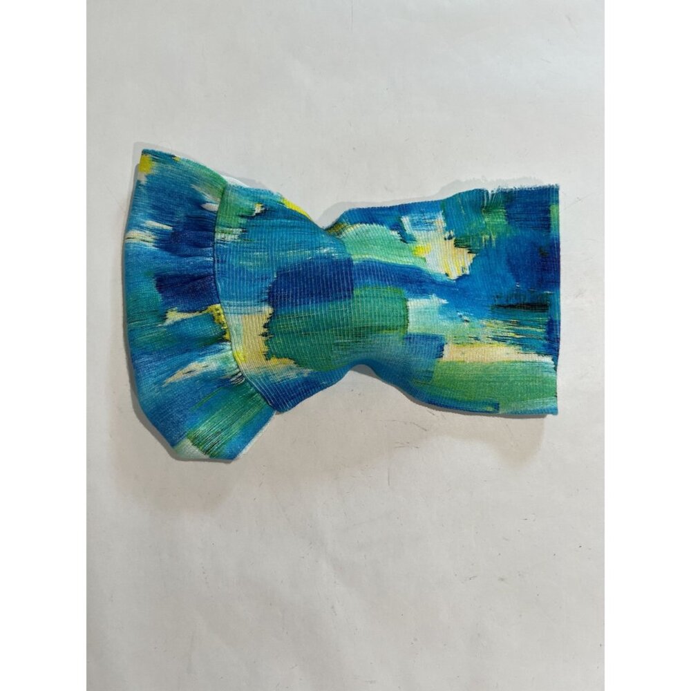 Blue Patterned Crop Top - Picture 2 of 3